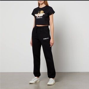 Fiorucci angels patch joggers black sweatpants